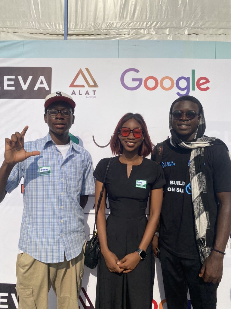 yue_enkay's tweet image. Represented @SOCSCVeritas at DevFestAbuja yesterday. 

We got to connect and talk to developers on @SuiNetwork and what we do at @suioncampus 

DevFestAbuja2026 let’s gooo!

W/ @SamuelDzarma @Josh17440129 
#gdgabuja #DevFestAbuja #DevFestAbuja2025
