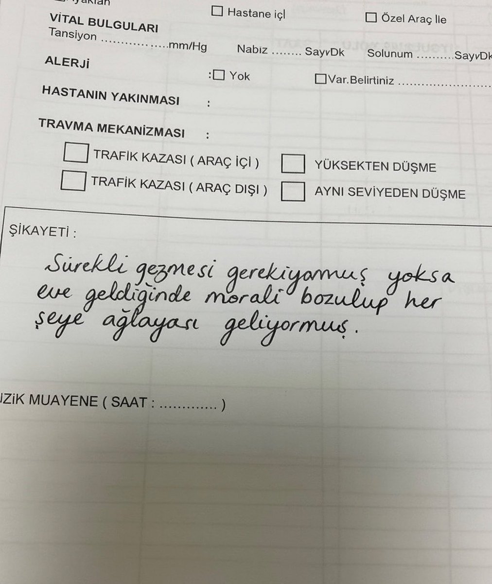 şikayet o kadar güzeldi ki, ilkokul el yazımla yazdım.