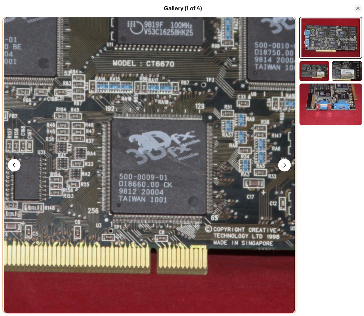 Now that I fixed so many Voodoo2s, it becomes so easy for me to spot what went wrong with these cards listed as not working on eBay.

Do you see it?🤪

(I stopped buying them because even though it's easy for me to fix them, having a whole box of fixed ones isn't fun anymore🫠)