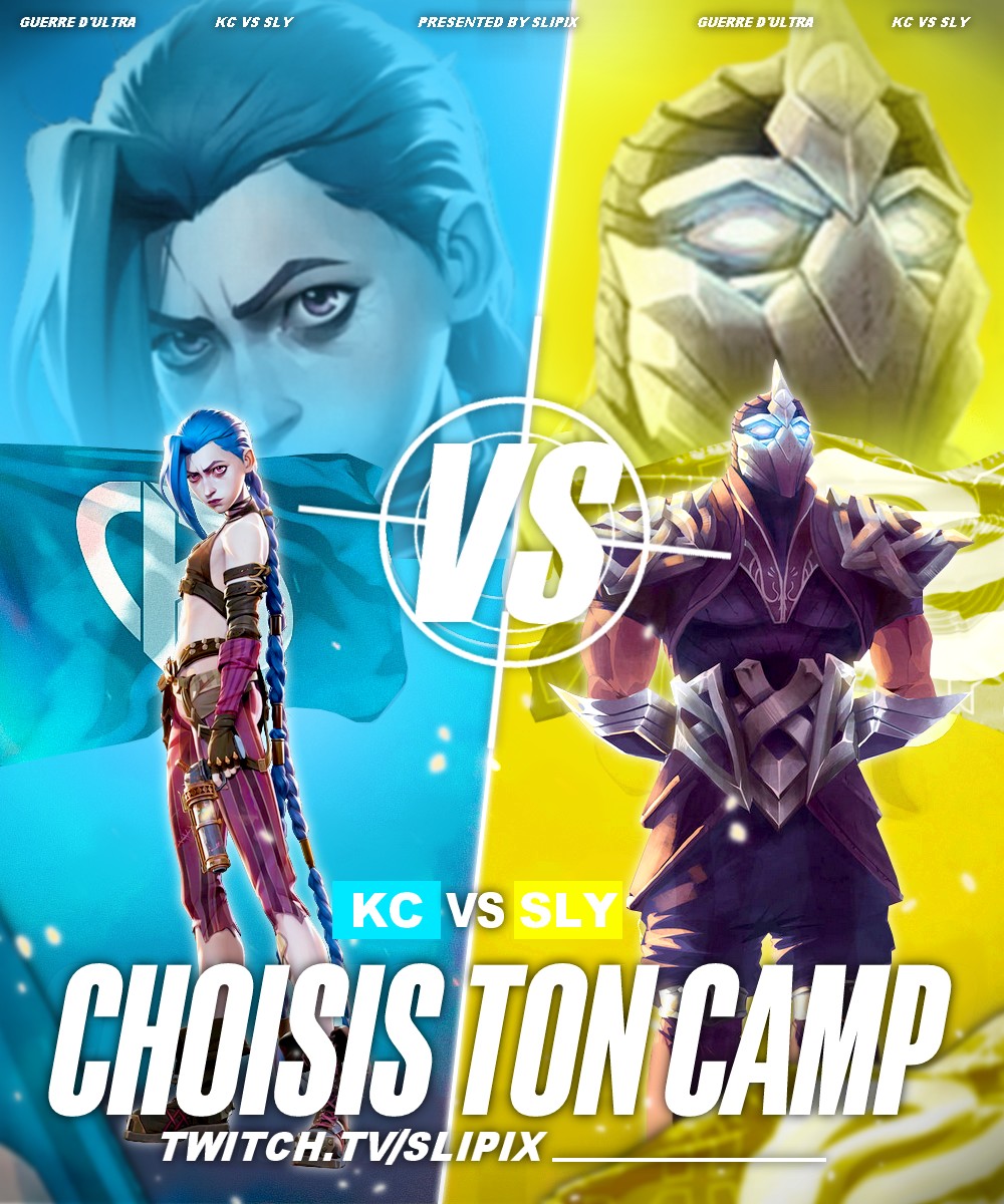 SlipixLoL's tweet image. Choisis ton camp! Ce Mercredi à 21h30 un grand divertissement d&apos;ultra : KC vs SLY 🏆

Inscris toi pour représenter ta team favorite peu importe ton elo! 🔥

Pour participer:  Pseudo# / Elo précis / Rôle / KC ou SLY / Retweet ce post 🔁

Ouvrez vos DM pour la sélection!

Si tu…