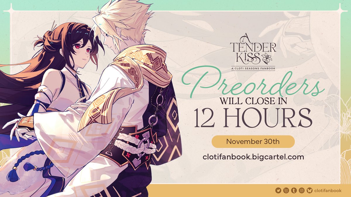 clotifanbook's tweet image. 🌸 PREORDERS 12 HRS REMAINING  ✨

Don't delay! It's the last day to preorder, and only 12 hours remain before the shop closes ☺️ Don't forget to use code WATERTOWER10 for 10% off your entire order. Thank you so much for all the support! 💛 #CloTi