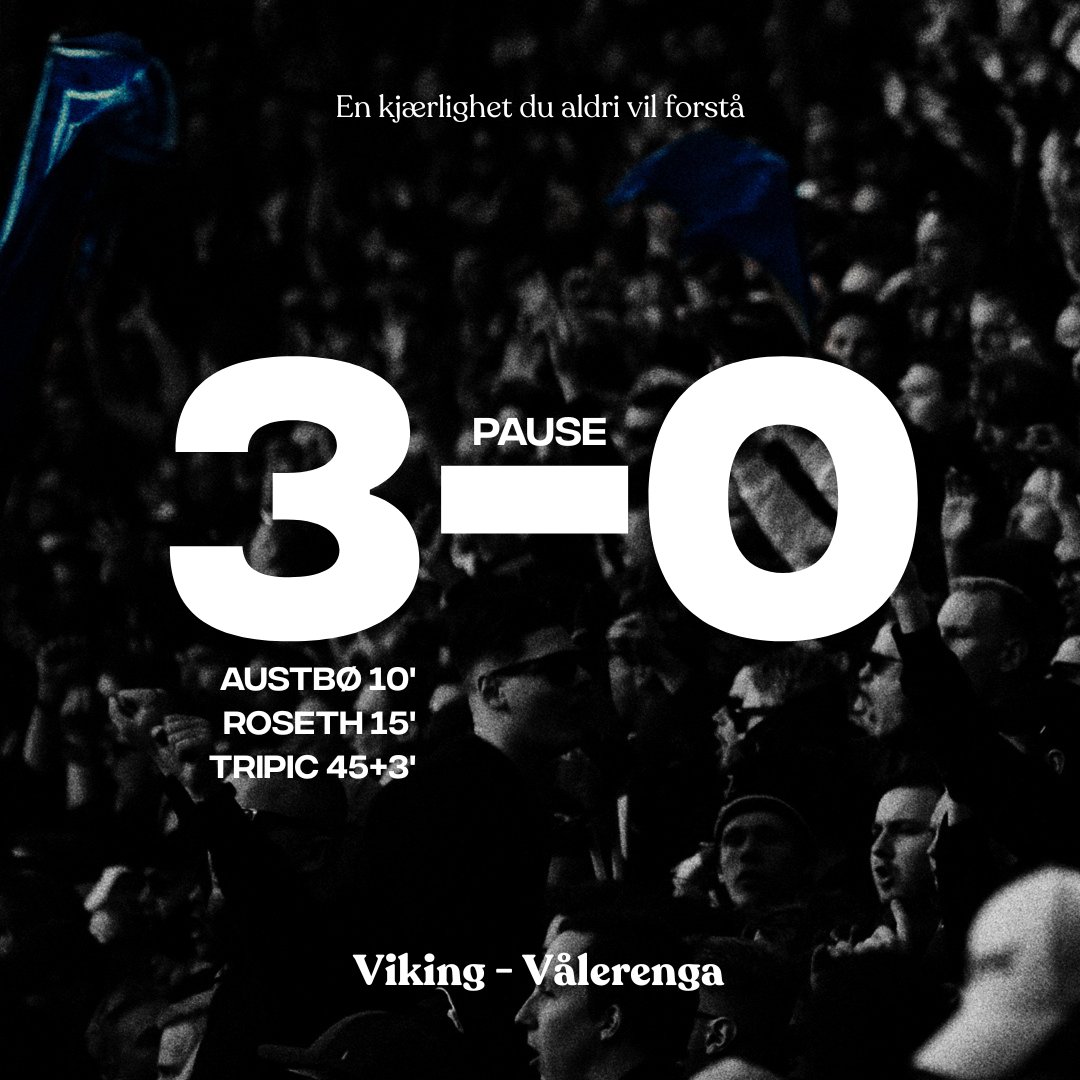 45+3' ⏰ PAUSE 
Vi ligger under etter halvspilt oppgjør.