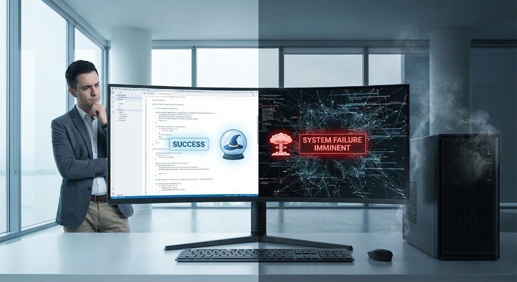 AbdulRaufKhanz's tweet image. If your code works on the first try
Are you a wizard 🧙‍♂️
Or is something about to explode? 💥😅
#CodingHumor #DevLife #ProgrammingMemes #SoftwareDevelopment #Viral #DeveloperHumor #Relatable #CodingProblems #BugLife #DebuggingLife #ProgrammerLife #TechTwitter #CodeMagic #Trending