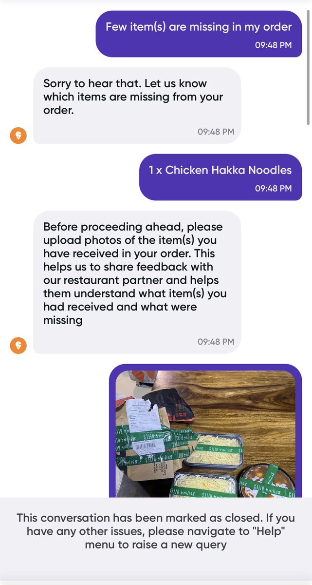 rakeshvis's tweet photo. @Swiggy @SwiggyCares Swiggy deliveries R pathetic in Bangalore . Waiting for an hour , then items missing! Swiggy being a platform for convenienceHorrible customer care experience not resolving things as needed &amp; closing chat without resolution. Refund wont suffice time we wasted https://t.co/ZEXfdOdNyN