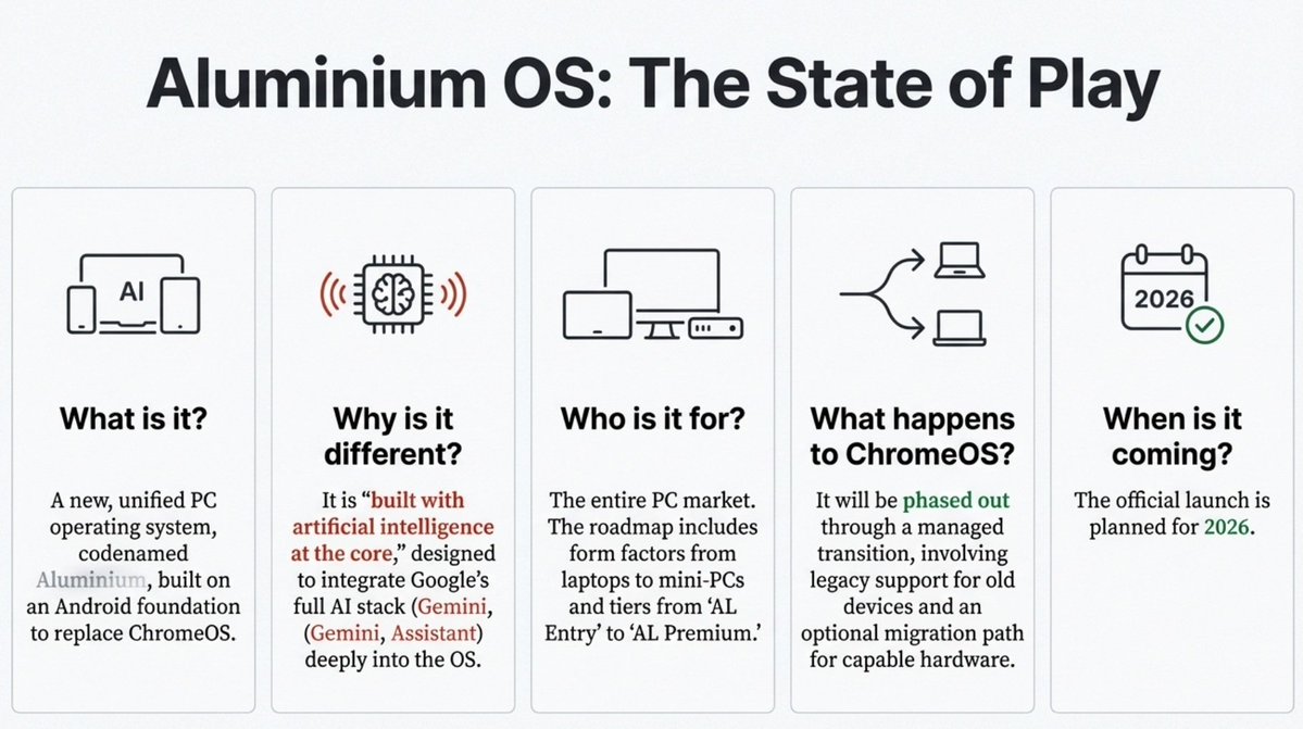 SanjeetTech's tweet image. Aluminium OS: The Killer of macOS and Windows?