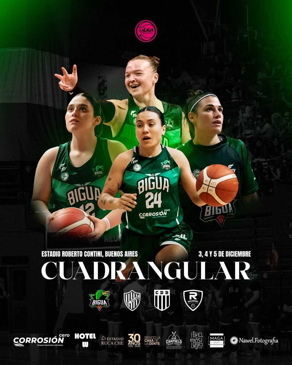 Clasificamos al cuadrangular 💚🫡

🏀 El Bigua se clasifica a uno de los cuadrangulares de la <a href="/LFBArgentina/">La Liga Femenina</a>, y se enfrentará a El Talar, Rocamora y Berazategui en el estadio Roberto Contini, casa de El Talar, a partir de éste miércoles 3 de Diciembre.

VAMOS BIGUA 🙌🔥