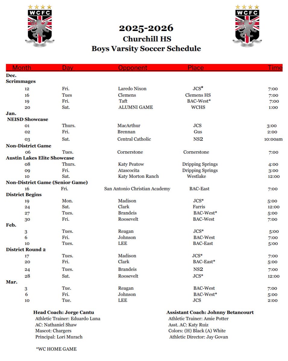 WeAreWCSoccer's tweet photo. #WCnation HSSoccer season is HERE! Come out and support your Chargers this 2025-26 season! #WCalumnigame2025. Tell us your coming on 12/20 and what year you graduated, send an email to jbetan1@neisd.net https://t.co/YJ7p5mvf2R
