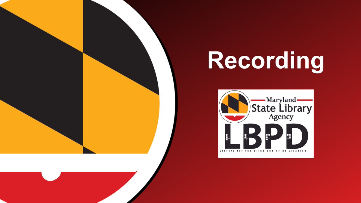 MD State Library for the Blind and Print Disabled tweet media