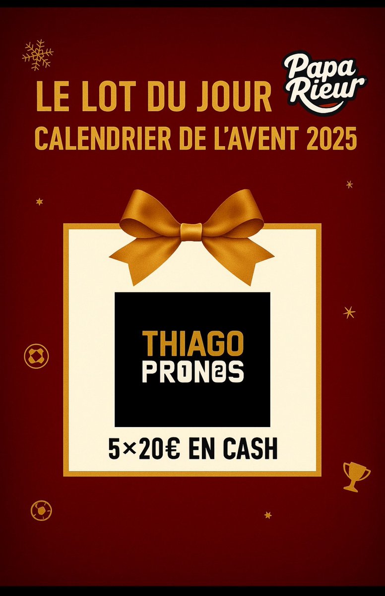 Papa_rieur's tweet image. C&apos;est parti avec 100€ à gagner (5X20€) donc 5 gagnants
Pour participer allez follow @thiagopronos et n&apos;oubliez pas de RT !

Tirage demain soir 
On commence fort non?