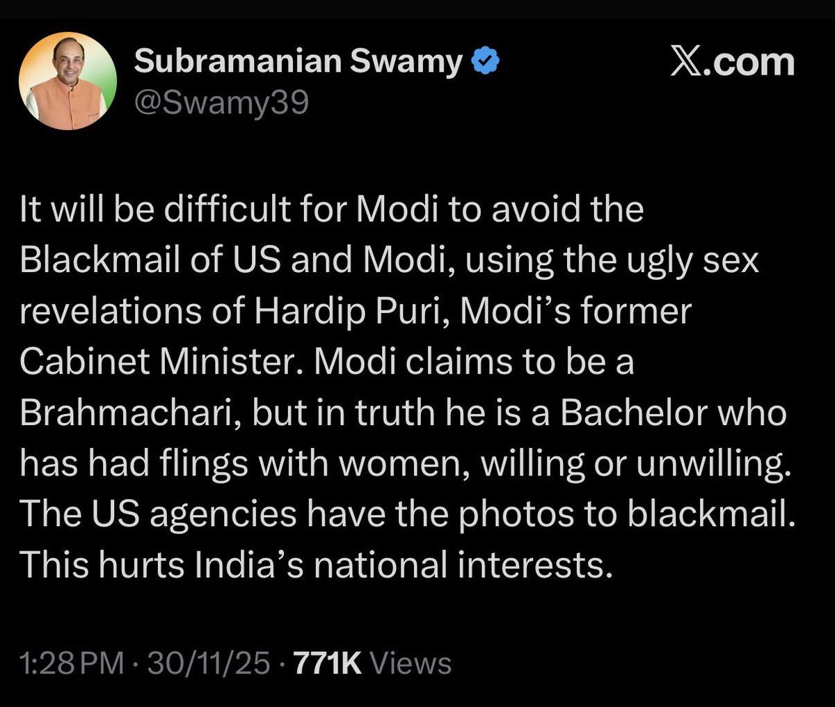 GurpreetSSahota's tweet image. Modi’s own partyman making huge accusations.