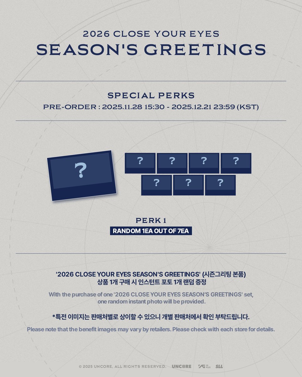 MoreToMineShop's tweet image. #MoreToMineShopGO #WTS #LFB | #CLOSEYOUREYES
💎CLOSE YOUR EYES 2026 SEASON'S GREETINGS PH GO💎
💸PHP 2500

🔹OFFICIAL MERCH
✨Direct Weverse
🧡Prices are all in +lsf
🔸DOO: until oos
💸DP 50% ; RB: 2 weeks
🚢NORMAL ETA

Order Form: tinyurl.com/ndxzummn
