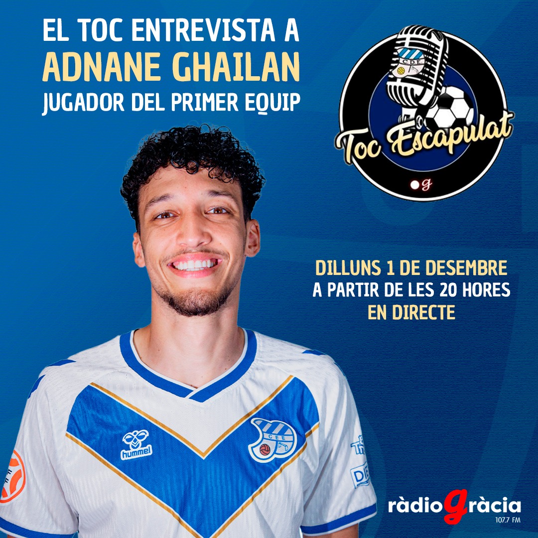 🔥Aquest dilluns tenim una sorpresa per vosaltres, ens visitarà <a href="/Adnaneghailann/">Adnane Ghailan</a> 

📻A les 20h en directe al 107.7FM i a la web.

#RàdioGràcia #VilaDeGràcia #FutbolCat #1RFEF