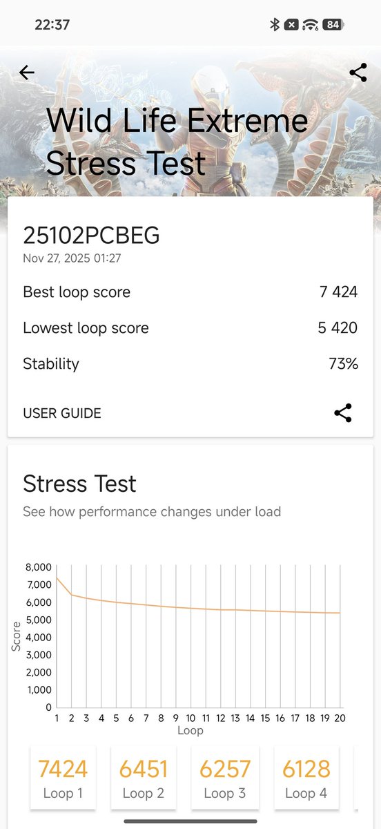 nirmaltv's tweet image. The Wild Life extreme stress test for Poco F8 Ultra. It actually performed well. 
#PocoF8Ultra