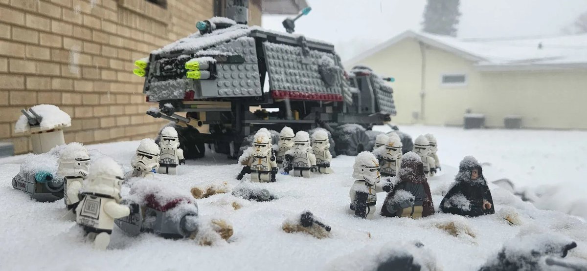 It snowed today, so-