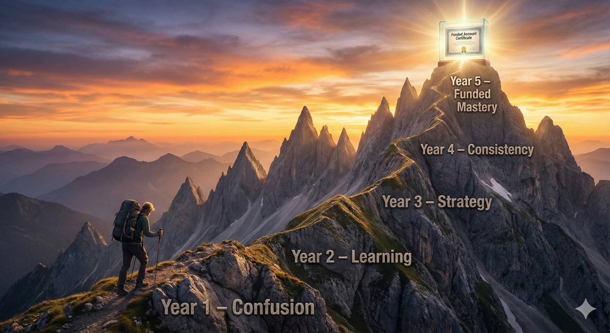 forexwithrajvi's tweet photo. Everybody wants the view.
Nobody wants the climb.
Trading rewards those who keep climbing even when the path looks impossible.
One year at a time… your peak is waiting.
#tradingjourney #forexmotivation #fundedtraderlife #xauusdanalysis #disciplineiskey #tradinggrind https://t.co/uOVsRy5I6N