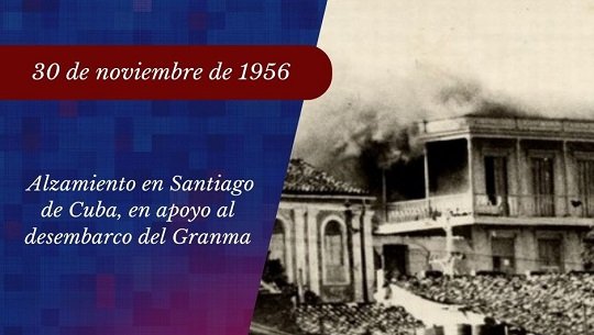En #SanctiSpíritusEnMarcha #CubaViveEnSuHistoria Alzamiento del 30 de noviembre en Santiago de Cuba en apoyo al Desembarco del Granma. <a href="/DeivyPrezMartn1/">Deivy Pérez Martín</a> <a href="/AlexisLorente74/">Alexis Lorente Jiménez</a> <a href="/YoelPerez696832/">Yoel Perez</a> <a href="/ObraDe/">LaObraDeLaRevoluciónSS</a> <a href="/escambraycu/">Escambray</a> <a href="/M_Espirituana/">MariposaEnMarcha</a>