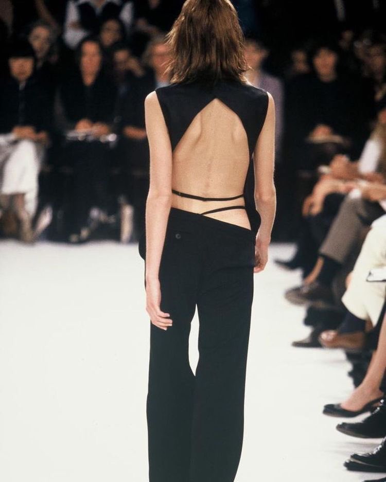 faye wong wearing the top from the ann demeulemeester ss96 collection