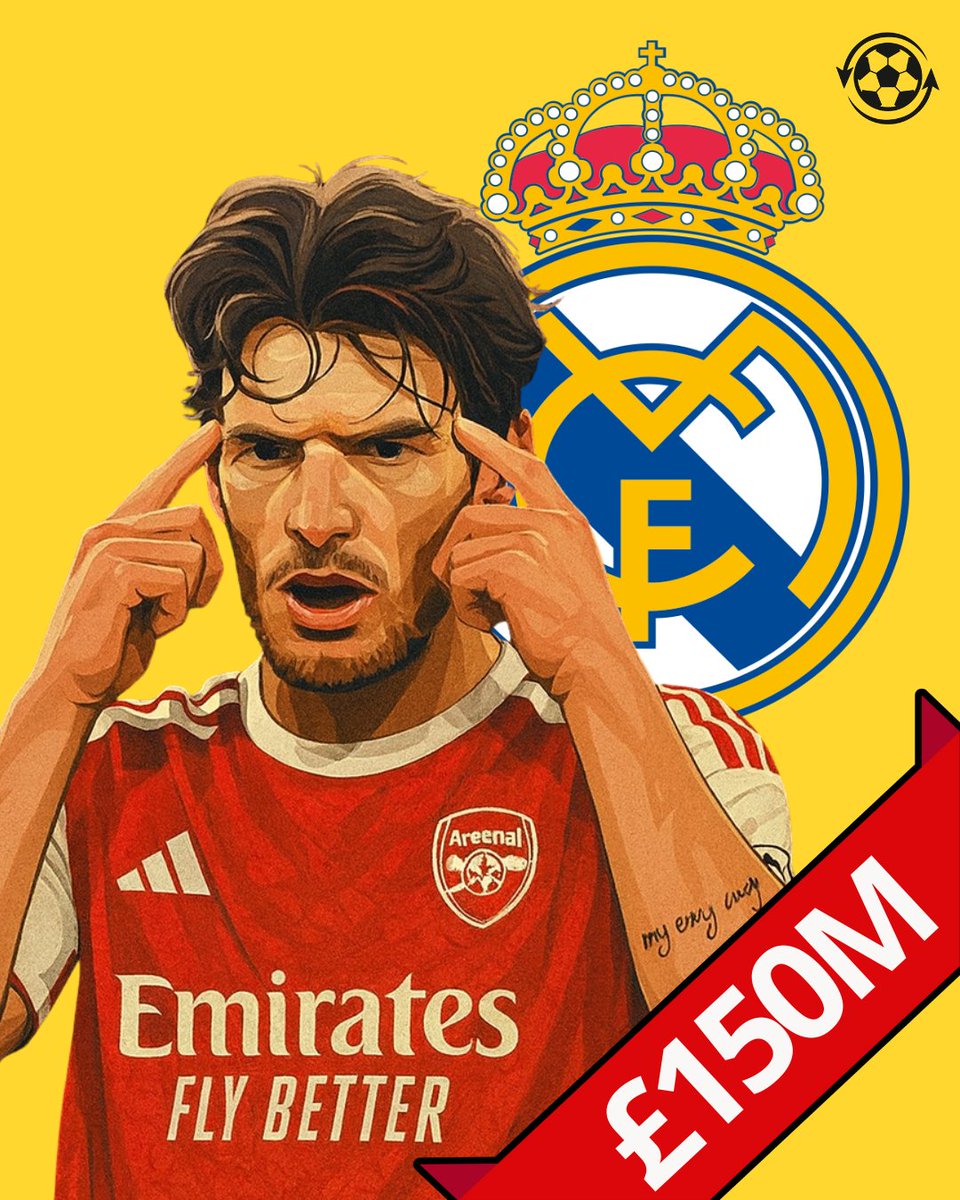 DeadlineDayLive's tweet image. 🚨 Real Madrid&apos;s chief scout Juni Calafat was massively impressed with Arsenal midfielder Declan Rice during the Bayern Munich clash this week. 👀🇪🇸

The Spanish club are now preparing to step up their interest in a move for the England star as a potential next Galáctico ⭐🇬🇧…