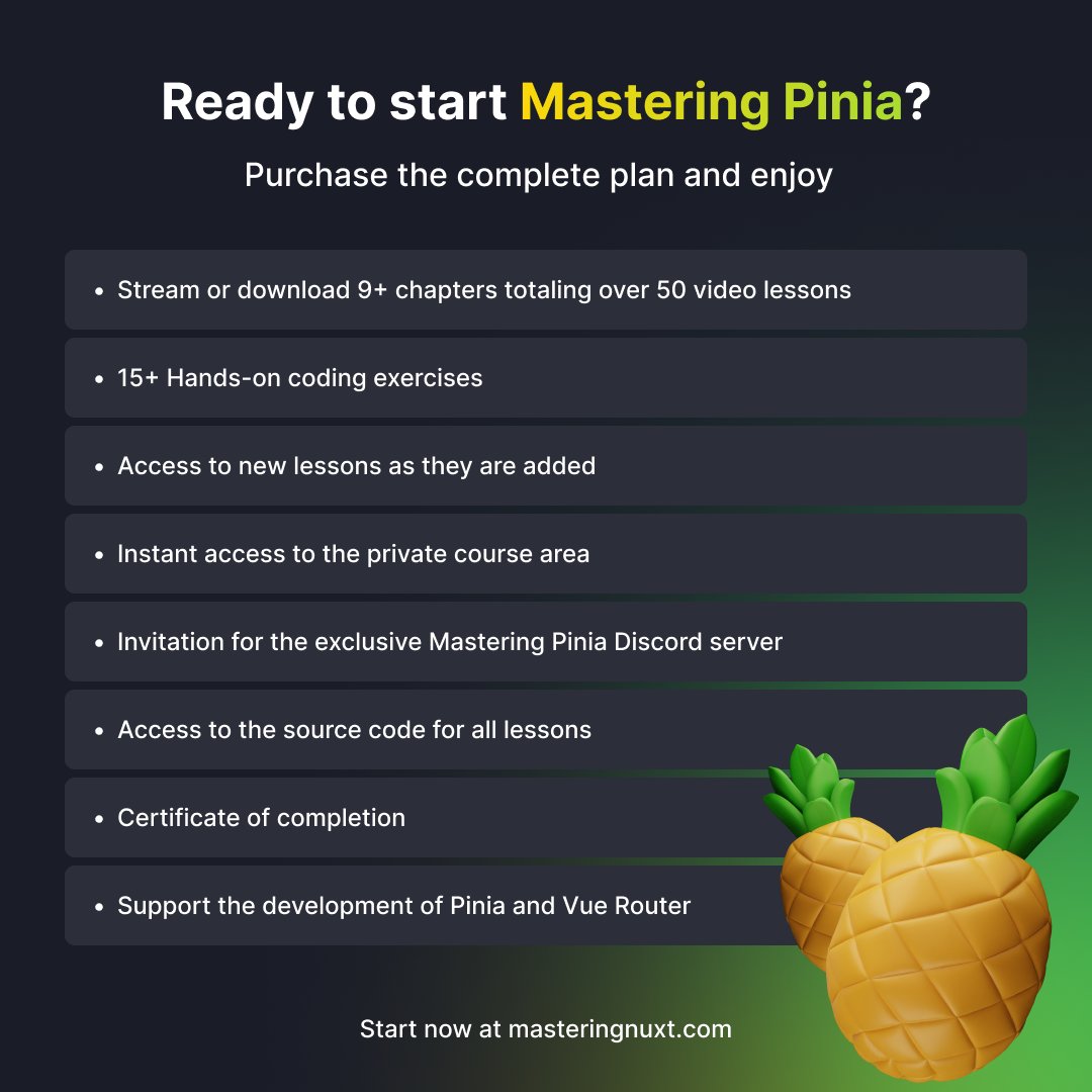 Mastering Pinia tweet media