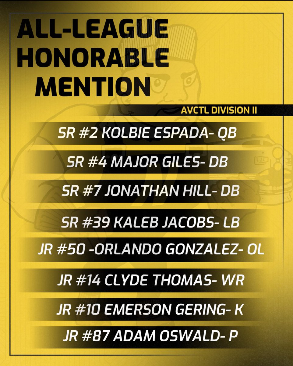 NewtonRailerFB's tweet image. Our 2025 AVCTL Division II All-League Honorable Mention guys! 🚂🏈