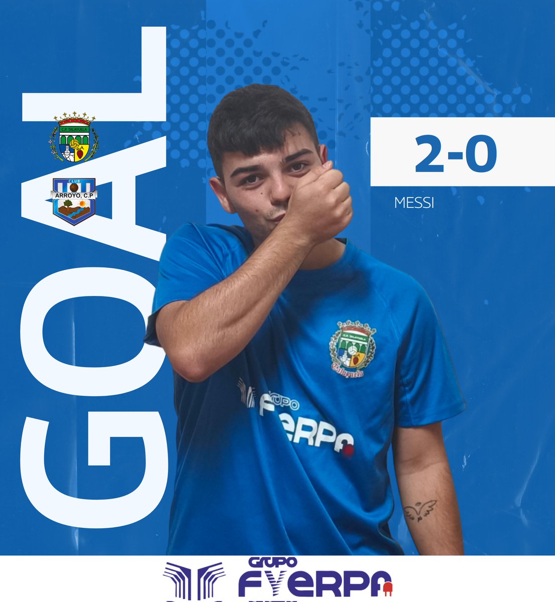 Gooooool golazooooo Reguero busca en banda a Garrido que llega a linea de fondo y asiste a Messi GOLAZO

<a href="/CPTalayuela/">C. P. TALAYUELA</a> 2-0 <a href="/arroyo_cp/">Arroyo Club Polideportivo 💙</a>