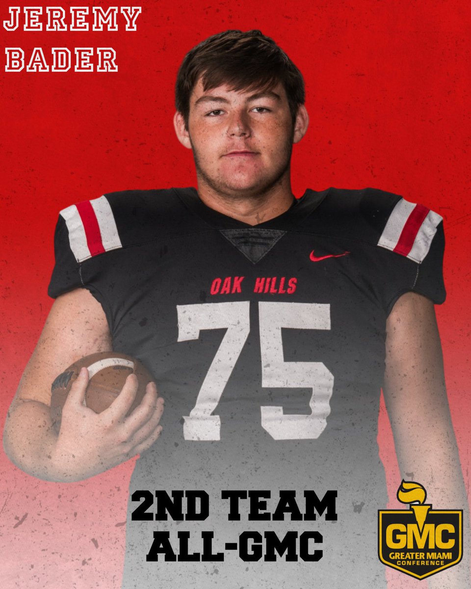 CoachRio5x's tweet photo. Proud of our men's athletes who were selected for 2nd Team All-GMC!  @MikeBranch5124 @anthony_young11 @JeremyBader_75 congrats @OakHillsFB https://t.co/1Lbg5pREGC