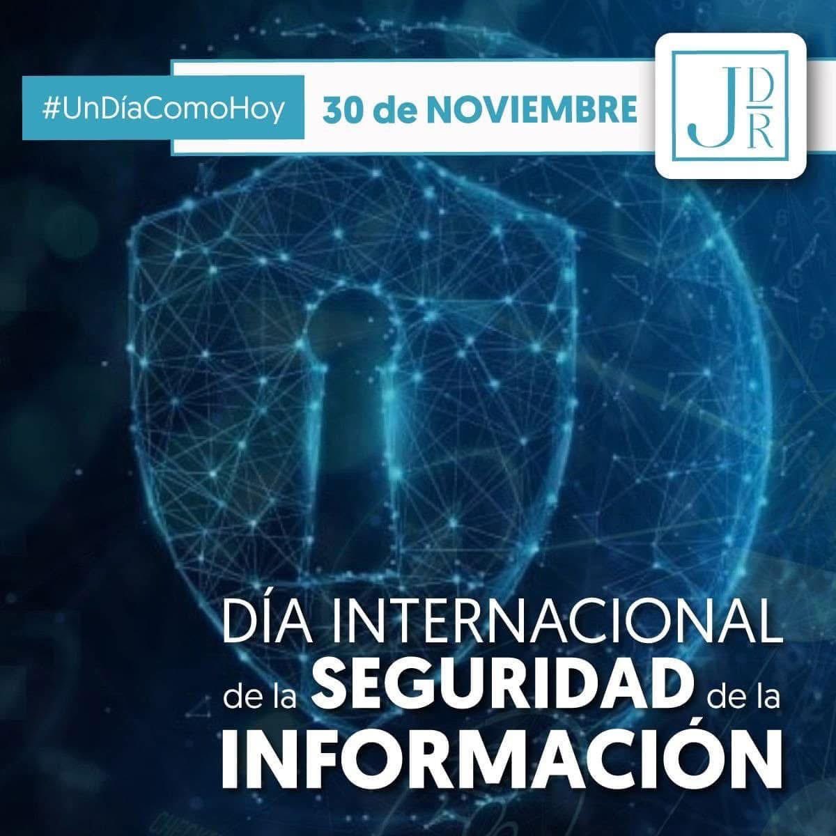 JulietDelrio's tweet photo. #UnDíaComoHoy, en el Día Internacional de la Seguridad de la Información, recordamos que proteger nuestros datos es esencial. Hoy más que nunca, las autoridades deben garantizar la seguridad de la información y blindar los datos de todas y todos.
#ComputerSecurityDay #ProtegeTusDatos