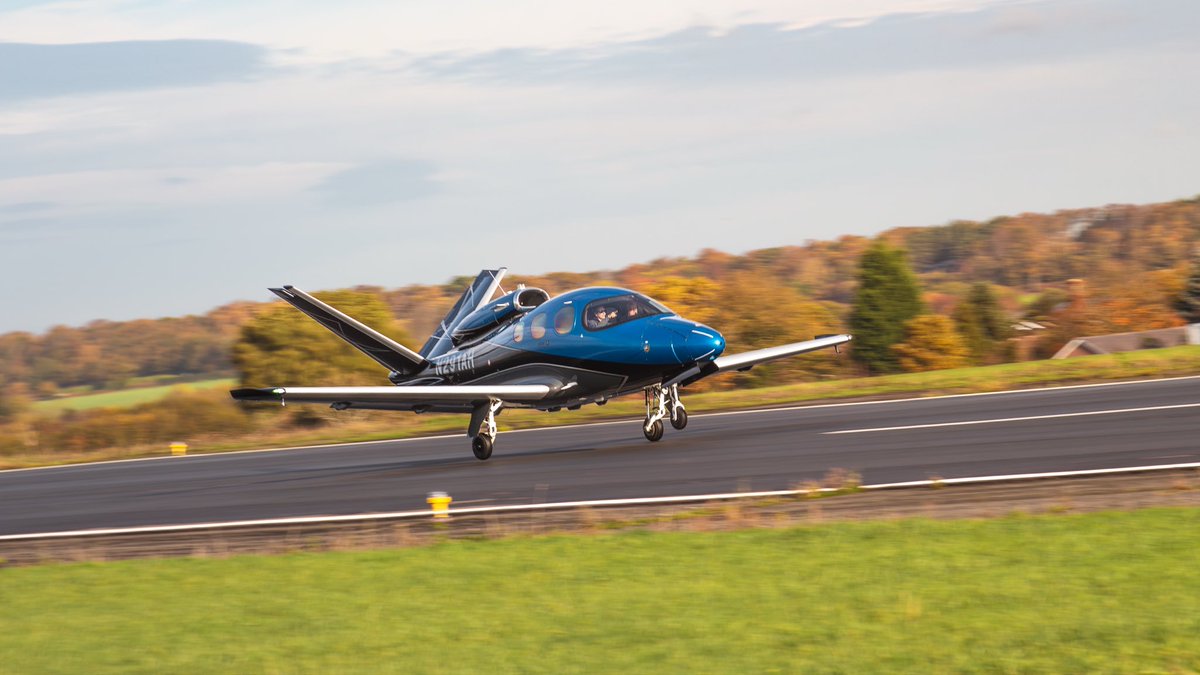 WHGA's tweet photo. Departing in Style! 🛩️ 💨
Never a dull moment when our resident Cirrus Vision Jet G2+ lifts off from the green.
#wolverhamptonairport #halfpennygreen #cirrus #visionjet #g2plus #generalaviation https://t.co/hXk9e9u2fI