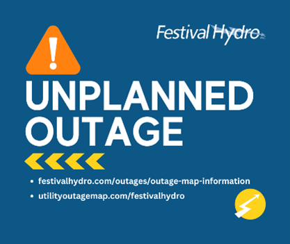 🚨Attn.Brussels🚨
*NOTICE: UNPLANNED OUTAGE* 
We're aware of a power outage affecting Brussels. Crews are working on restoring loss of supply, ETR is to be determined. 

View Outage Map: utilityoutagemap.com/festivalhydro.