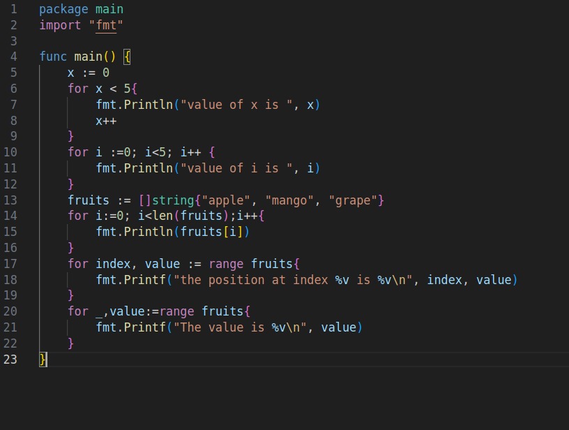 anjana_a_'s tweet image. Day 2 of #golang
✨array and for loop today! 

&amp;gt; arrays are fixed size
&amp;gt; slices - dynamic
&amp;gt; for - the only loop in Go
&amp;gt; if - doesn&apos;t need parenthesis

#golang #golangjourney