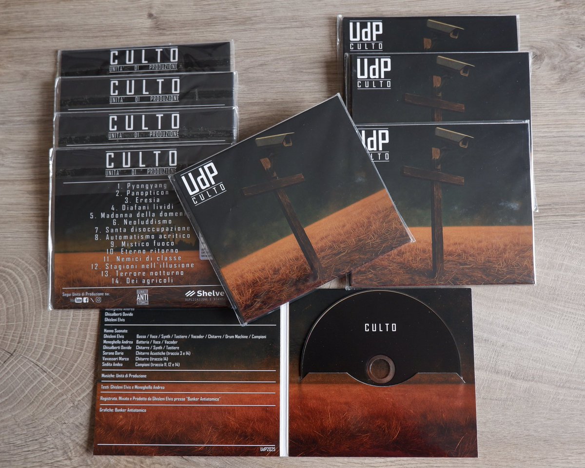 __UdP__'s tweet photo. 💿 CULTO è il nuovo album di Unità di Produzione.

📀 Disponibile anche in formato fisico!
💰 acquistalo su bandcamp ➡ https://t.co/WY5kPNEWph
✉  oppure scrivi a ➡ unita.produzione@gmail.com

🎧 Ascoltalo ora ➡ https://t.co/Bhiqso9O4a

#musicaemergente #rockalternativo #CULTO https://t.co/lAUPhc49PJ