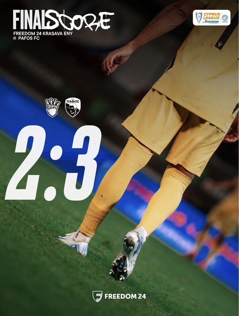 ArmenieFootball's tweet photo. 🇦🇲
1st Division 🇨🇾 : Le match entre Krasava ENY et Pafos FC s’est terminé sur le score de 3-2 pour Pafos FC.
Erik Davidyan 🇦🇲🇫🇮 est rentré à la 72ème minutes avec Krasava ENY.
#Davidyan https://t.co/YruEOO4RmM