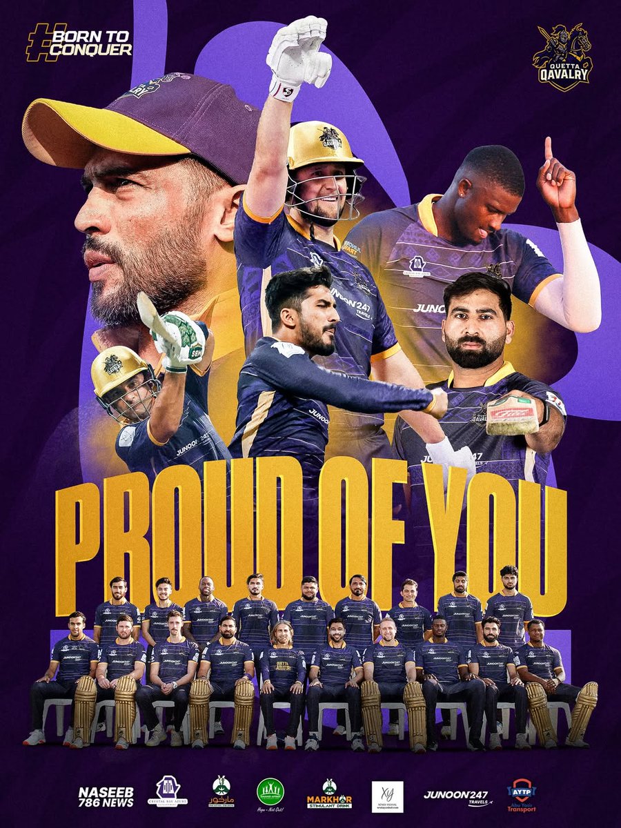 The only 🇵🇰 franchise not only debuted in this Abu Dhabi <a href="/T10League/">T10 Global</a> but also made it to the playoffs. Super proud of this squad’s incredible campaign! 👏⚔️

#QuettaQavalry #BornToConquer
#AbuDhabiT10