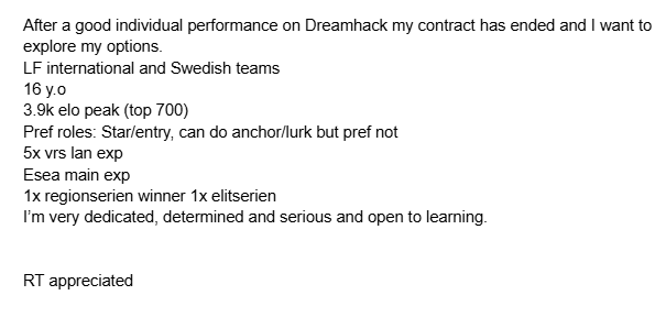 LFT
Contact steamcommunity.com/profiles/76561…
HLTV: hltv.org/player/25455/v…