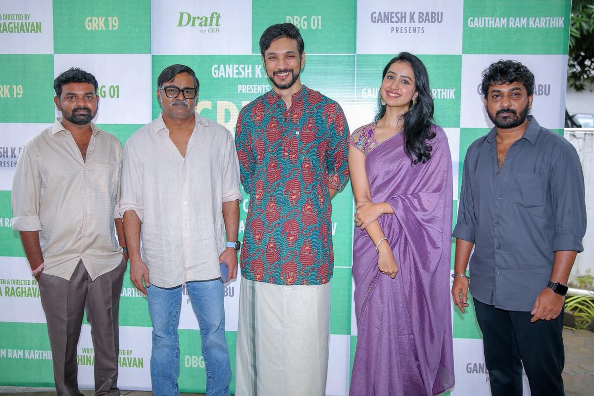 kollywoodnow's tweet image. #GauthamKarthik kickstarts his 19th film #GRK19.

Directed by @draftbyGKB, produced by DaDa director #GaneshKBabu, with #Selvaraghavan in a key role.

Pooja done, shoot journey begins!