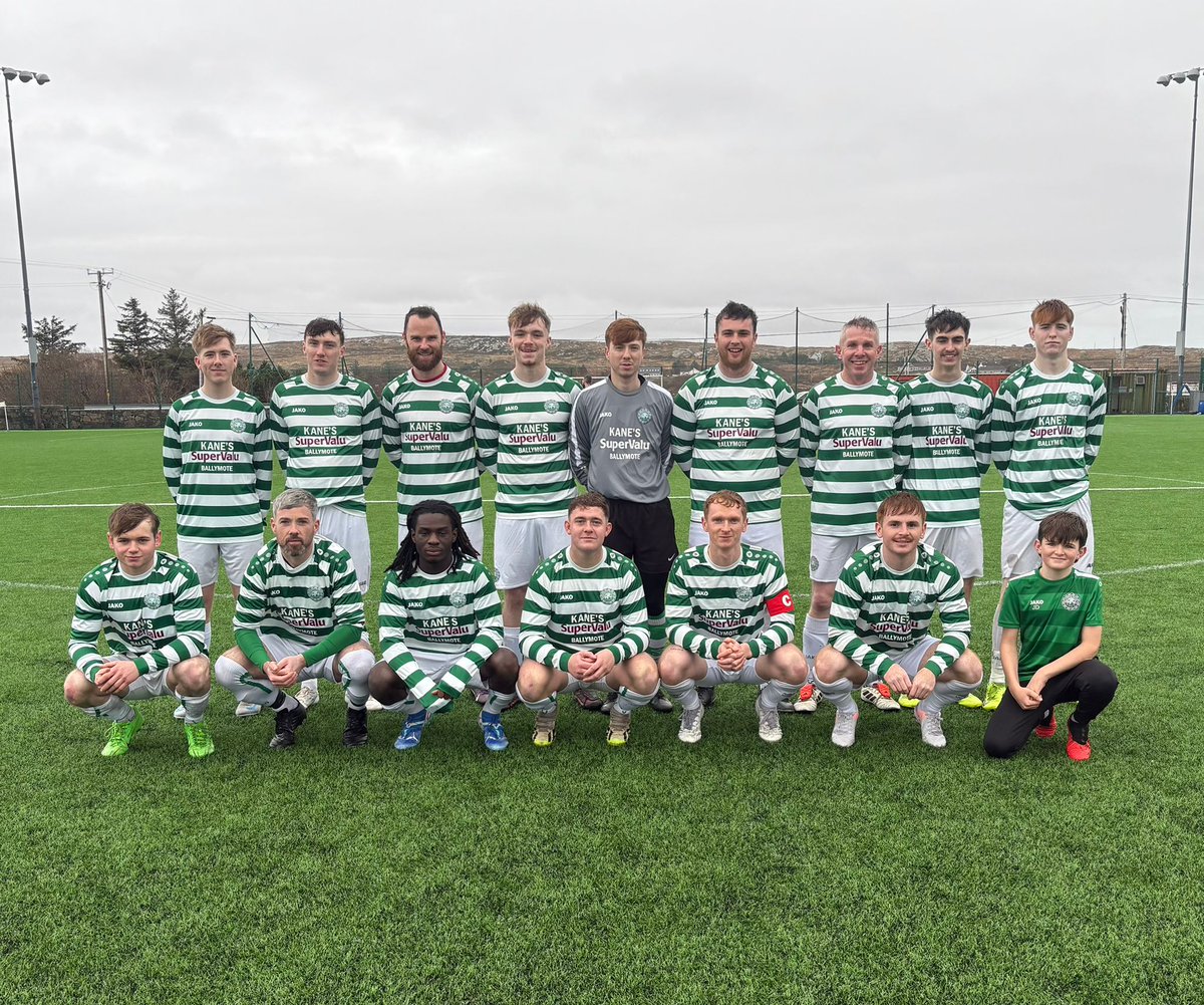 Great win for our Junior side in the Connacht Shield: 
Cois Fharraige 1-4 <a href="/ballymoteceltic/">BallymoteCeltic FC🍀</a>.
Goals from Mane Oyewusi x2, Jason Dwyer &amp; Jack Hever. An unbelievable performance by all lads means they now progress to the 1/4 finals of the Connacht Shield!! 
Well done lads #HH🍀🍀🍀