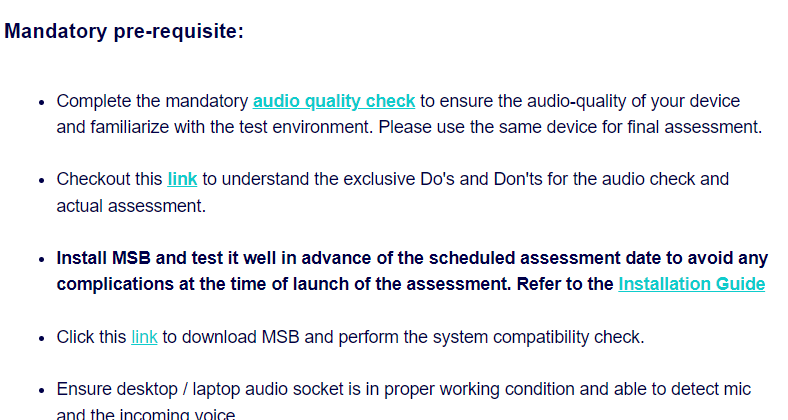 002_yash's tweet image. the link named &quot;audio quality check&quot; is sample test link