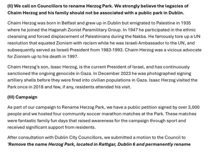 RebeccaO_K's tweet image. Statement from Irish Sport for Palestine and 1815fc’s Rename Herzog Park campaign giving accurate context that has been conveniently ignored by politicians and media. The misinformation, false accusations, and disproportionate reaction has been outrageous
@Sport4Palestine
