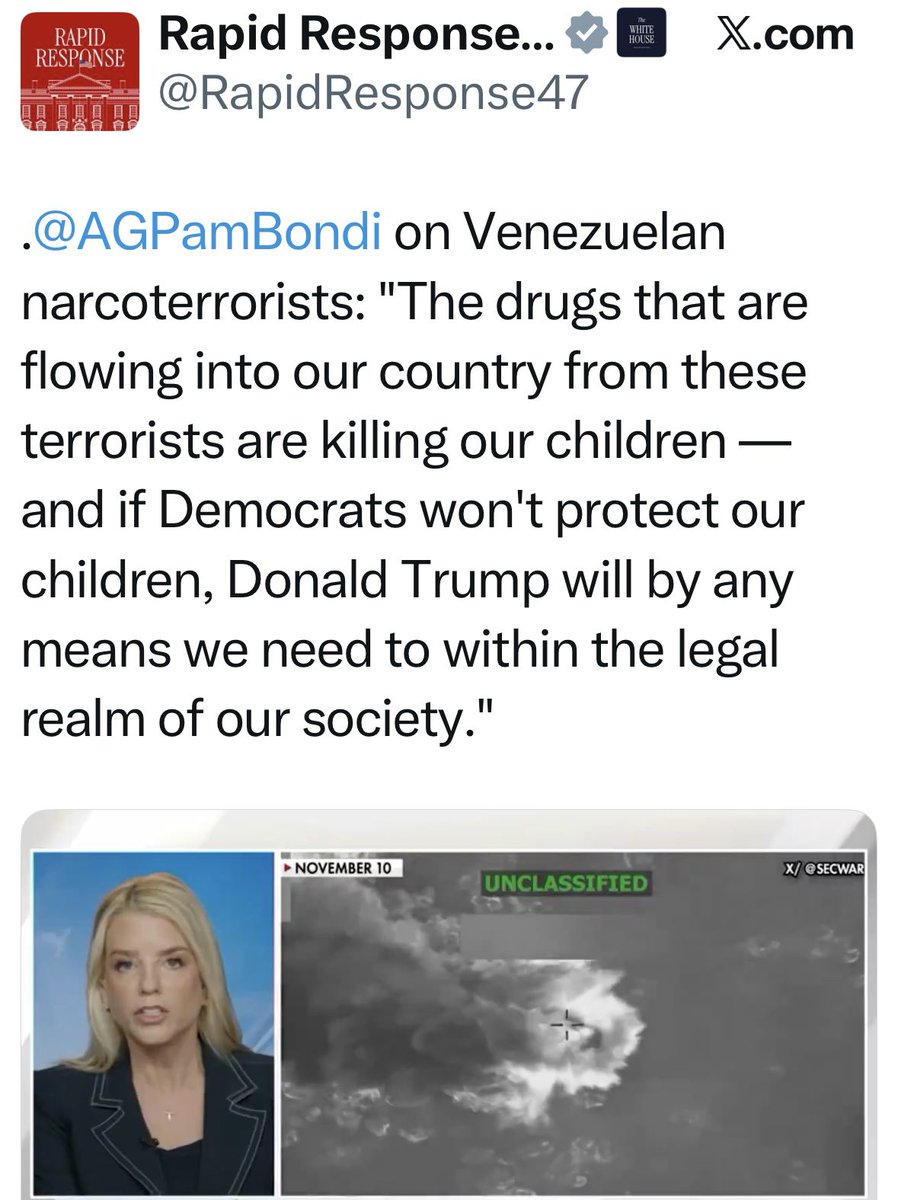 cturnbull1968's tweet image. I’ll admit that I have a partisan view when it comes to anything these shameless liars say. 

But, if they’re so concerned about drugs, why the fuck did Trump just pardon a narco kingpin that brought in enough drugs to kill every American in our country?