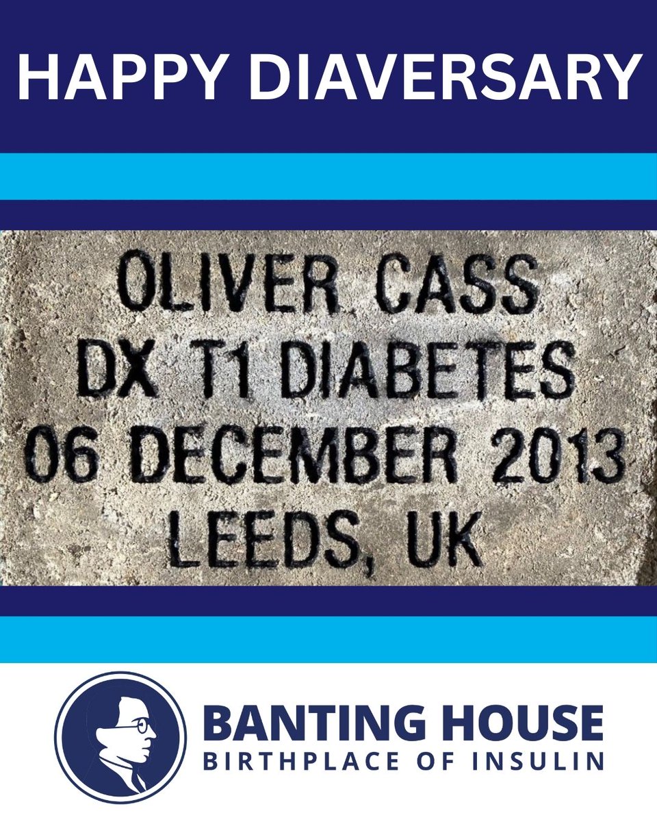 From all of us at the #birthplaceofinsulin, we are wishing Oliver a very happy #diaversary! We hope you have a great day!

#BantingHouse #thisplacematters #banting #diabetes #insulin #t1d #histmed #ldnont #fundraiser