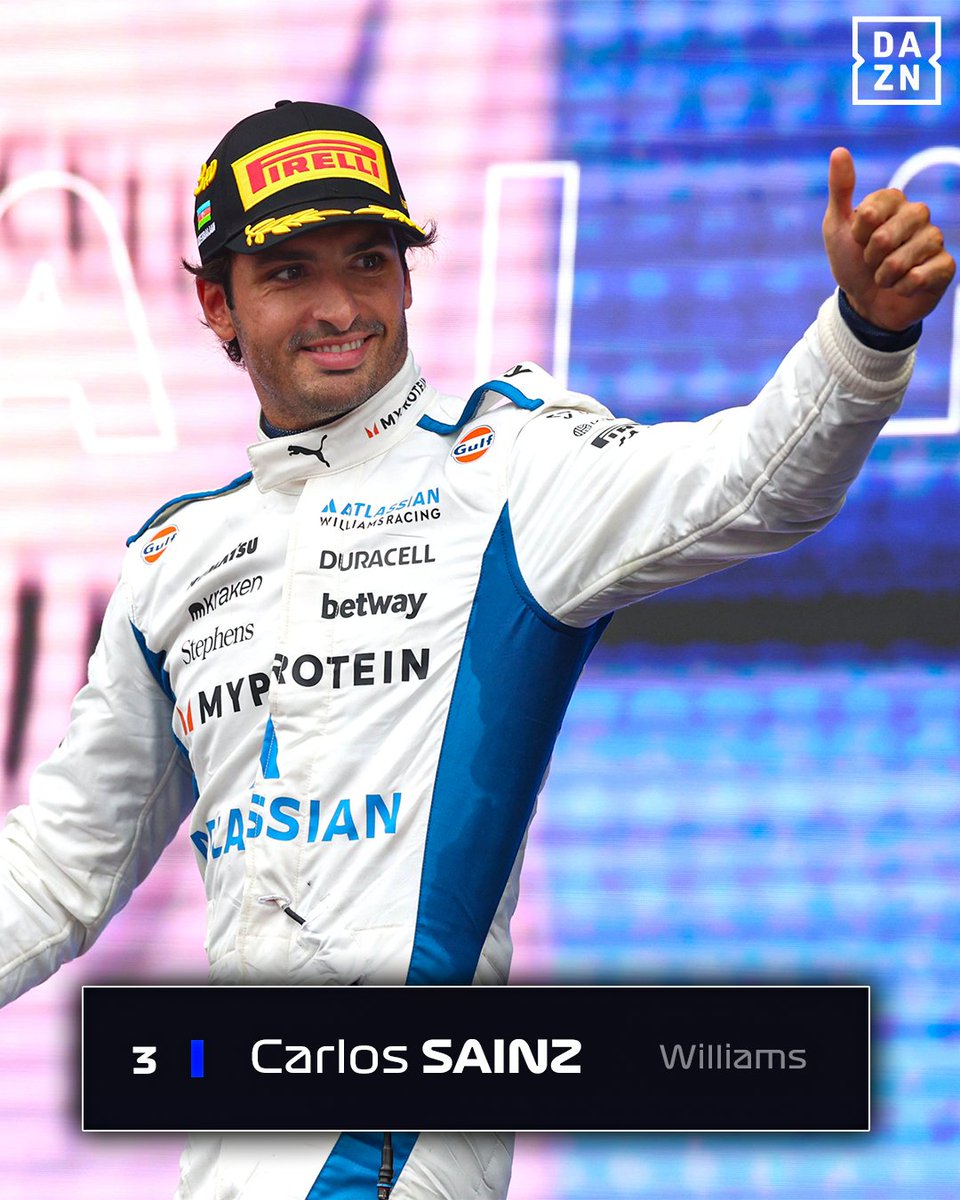 PODIO DE CARLOS SAINZ SALIENDO SÉPTIMO ‼️

PARECÍA IMPOSIBLE HACER UN PODIO CON WILLIAMS. PUES HA HECHO DOS 😍🔥🚀

QUÉ SEÑORA CARRERA TE HAS MARCADO 👏👏👏👏

#CatarDAZNF1 🇶🇦