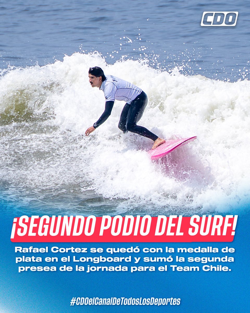 SOLO APLAUSOS👏🏄

Rafael Cortez logró la medalla de plata en el Longboard y sumó el segundo podio del día para el Surf🇨🇱🥈

Mira los Juegos Bolivarianos Ayacucho - Lima 2025 en CDO, cdoplus.cl y la app CDO+👀

#BolivarianosxCDO #CDOelcanaldetodoslosdeportes