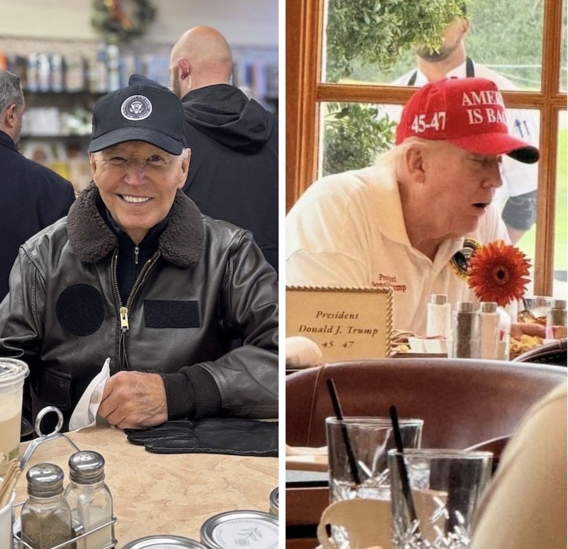 Faktencheck2030's tweet photo. Beide Fotos wurden an diesem Wochenende aufgenommen! 
Joe hat sich erholt und kann wieder das Oval Office übernehmen🫡 https://t.co/SFD5j6eLMW