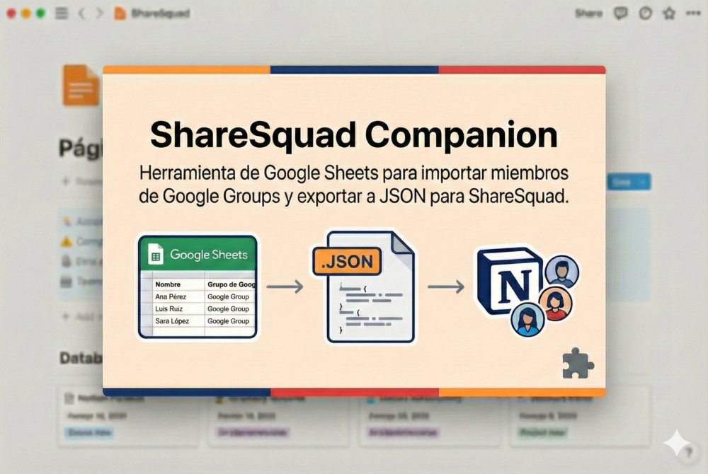 pfelipm's tweet image. Un aplicación #AppsScript complementaria que facilita la conexión de mi extensión #ShareSquad con Google Groups:

📥 Importa los miembros de tus grupos de Google a #GoogleSheets.

📤 Expórtalos en el formato JSON que #ShareSquad entiende.

▶️ github.com/pfelipm/shares…