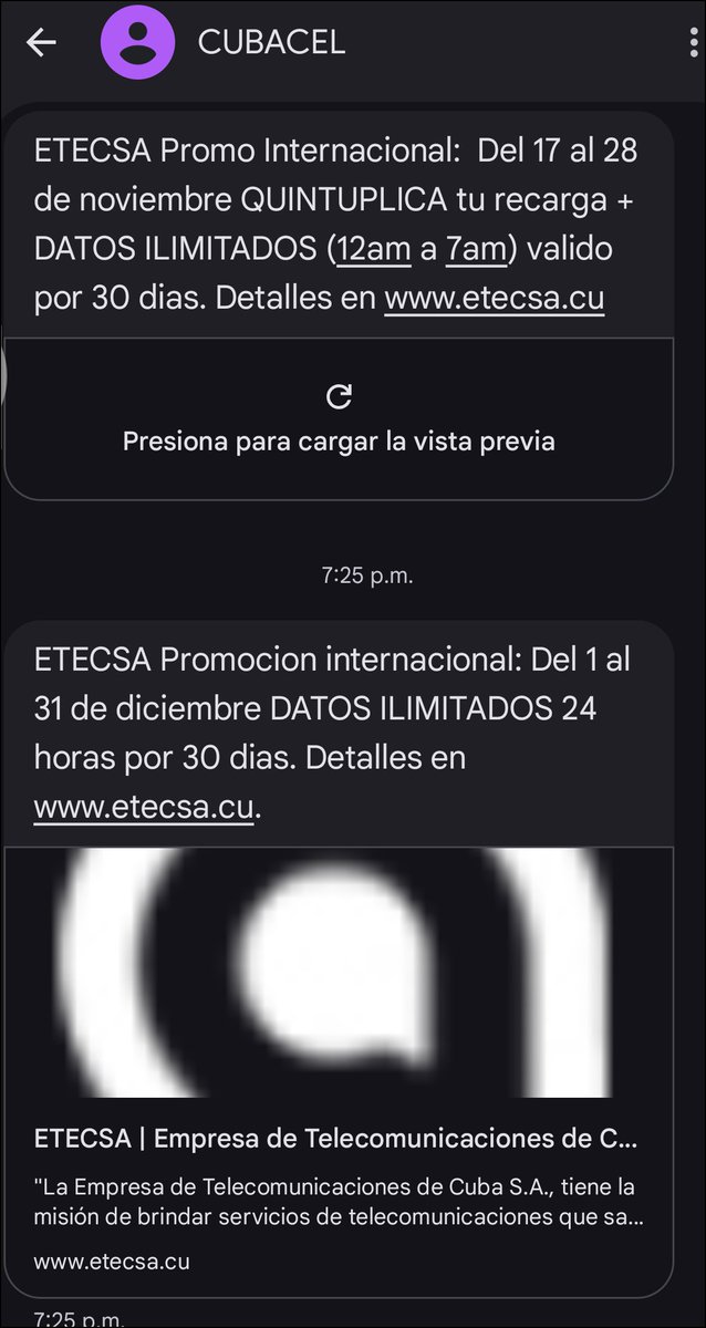 LobainaSilot's tweet photo. Para los amigos de #Cuba que mecanismos o herramientas usan para aprovechar estás ofertas de Recargas Móviles Internacionales #Cubacel en su región usando sus #Criptomonedas. Háganmelo saber en los comentarios y que vía es más factible usar y por qué 🤔. Veo oferta fresca con Datos ilimitados 24h 🫣. @manuphotos_ @Ernesto_es_TON @JavieritoTON @Intinator_1980 @RiveronCash @EMS9803 @LionidAngel @ErichGarciaCruz @Forte11Cuba @bitalion @alepperera @TenochtitlanBTC @SimonRueda18 @thorkellnft @BTCyberpunk @Andyvp14