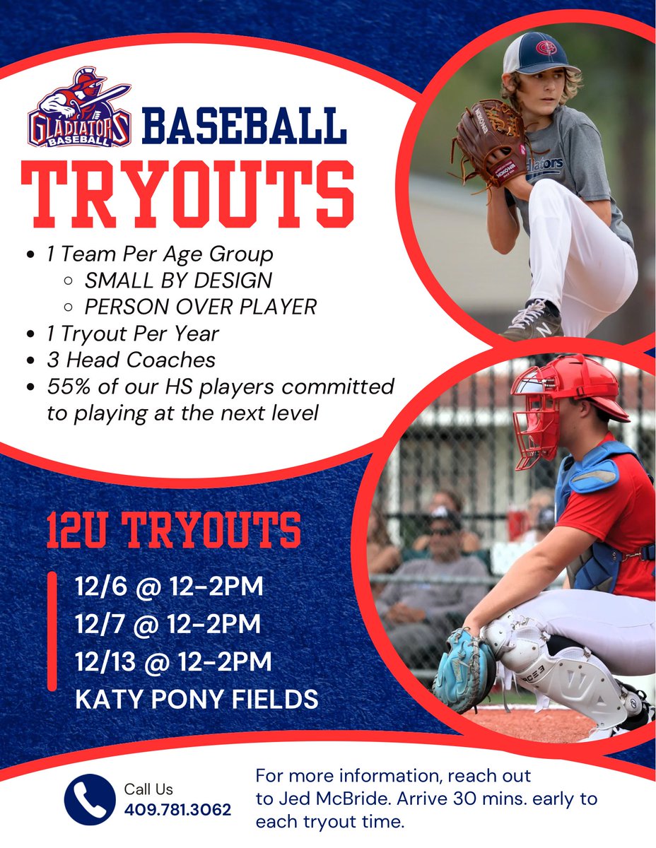 Gladiators Baseball Katy tweet media