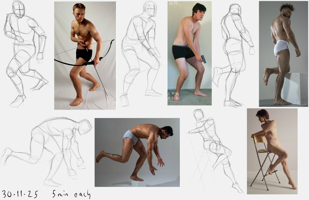 manwife_leo's tweet image. i wanna start doing these 5 min figure sketchs again i think they are helpful. nice middle ground between quick gestures and longer figure studies
