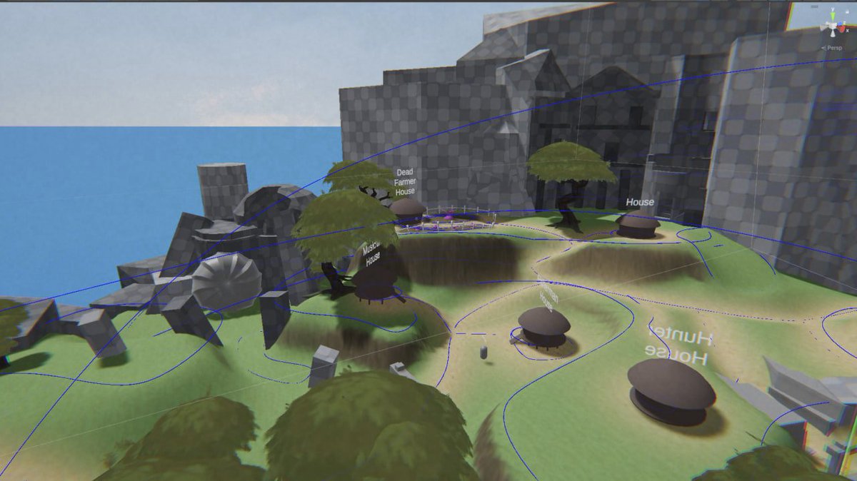 GruelScum's tweet image. still grinding on the level. we polished a bunch of stuff and it&apos;s looking way better now
even with basic boxes everywhere, it&apos;s starting to feel like an actual place instead of just random stuff thrown together.

#gamedev #indiedev #indiegamedev