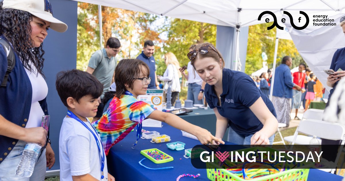 Giving Tuesday is only two days away ❣️ Visit our website to learn how you can support energy &amp; STEM education across the country! 🚐  energyeducation.org/get-involved/