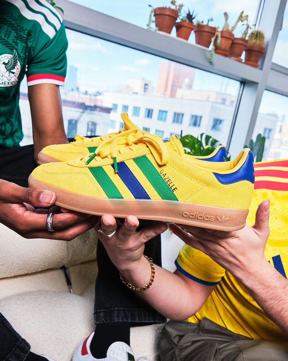 The iconic colors of the Brazil flag appear on the adidas FIFA